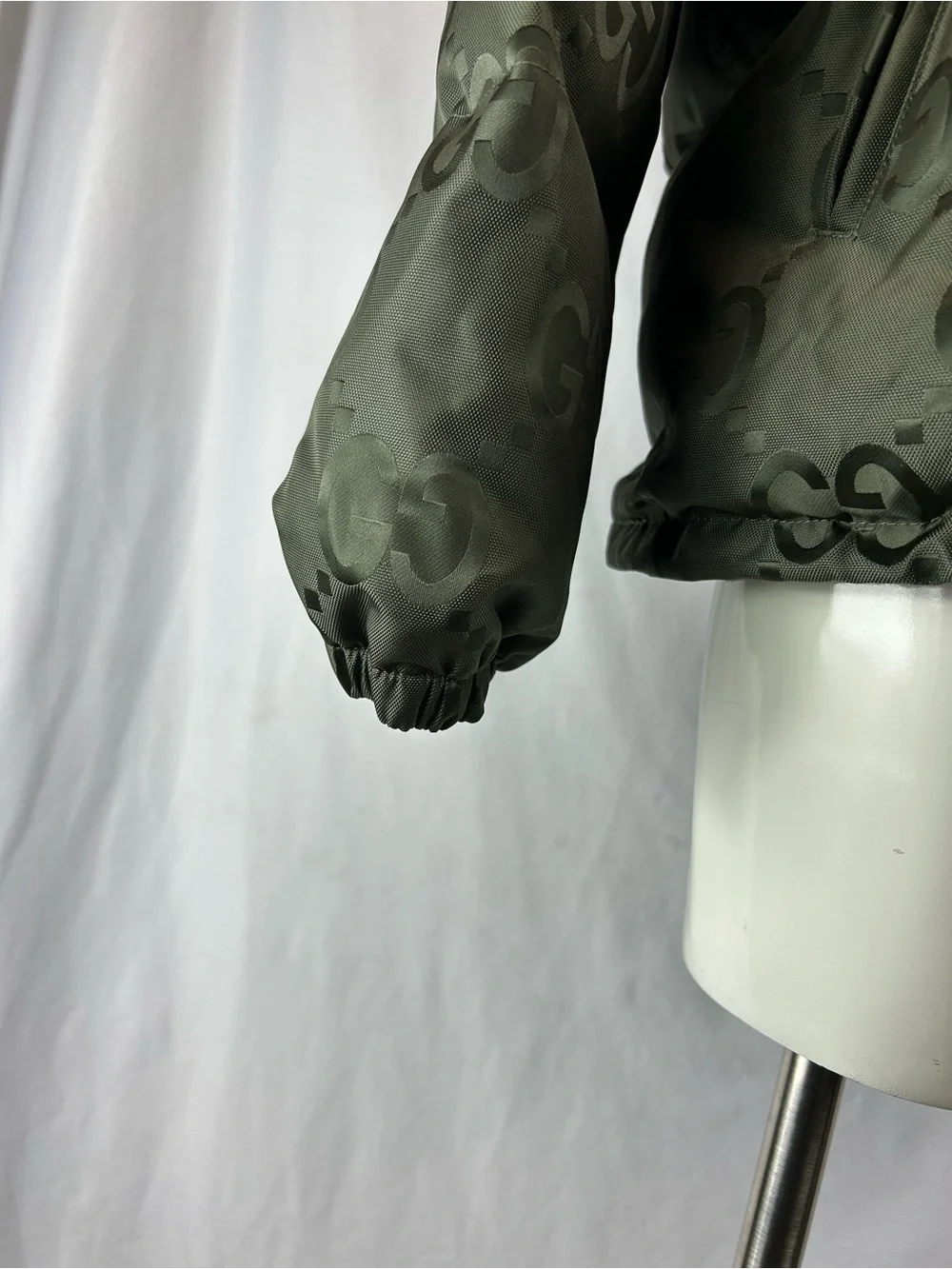 Gucci Khaki Jumbo GG Down Jacket